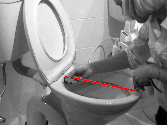 Measure toilet inside bowl